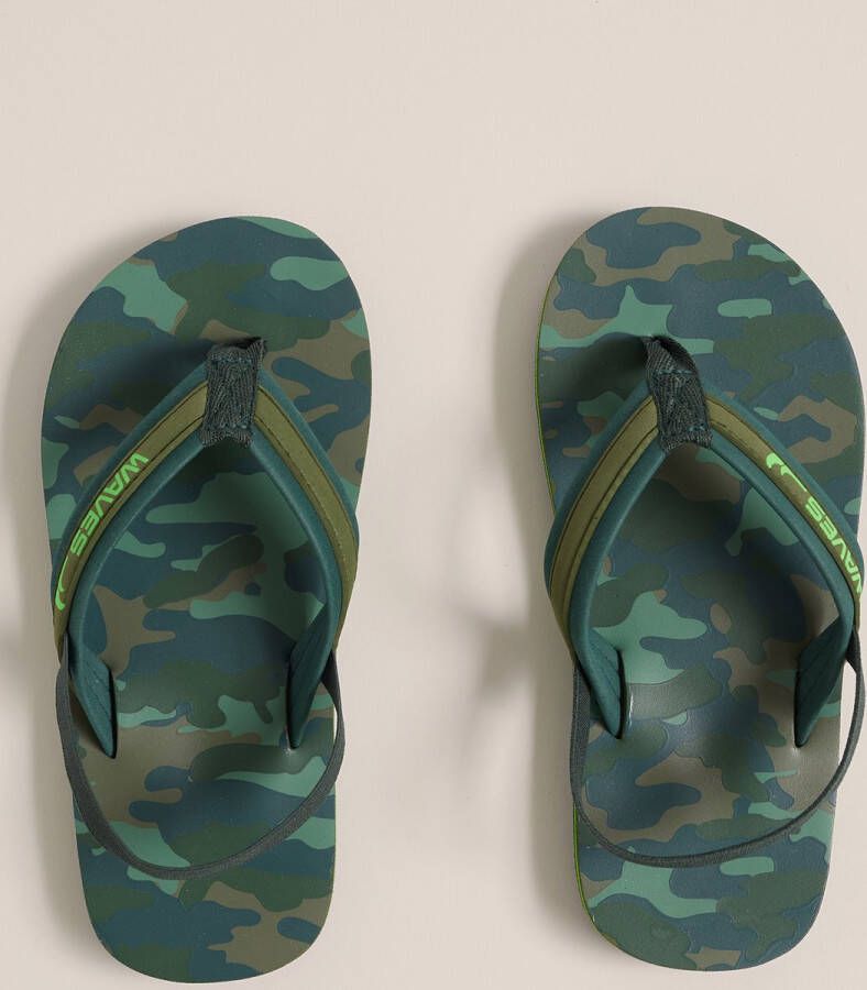 WE Fashion teenslippers groen Jongens Rubber 38 39
