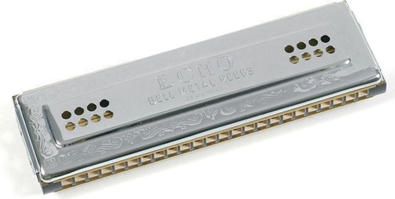 HOHNER Echo Harp 96 - Mondharmonica - C/G-toon - Esdoorn Lattenbodem - Roestvrij Stalen Buitenkant