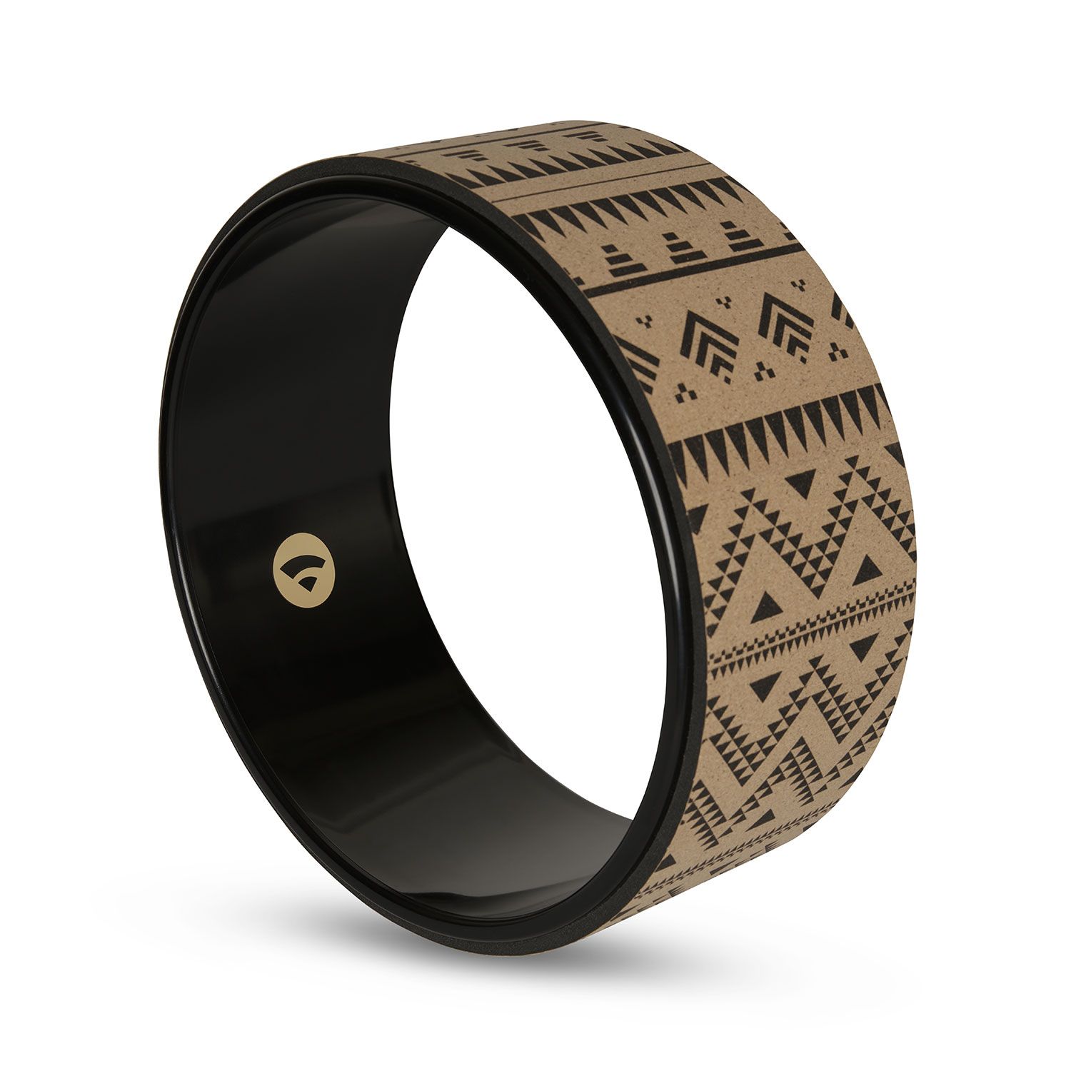 bodhi Yoga Wheel SAMSARA Kork, Kork mit Print Ethno, schwarz