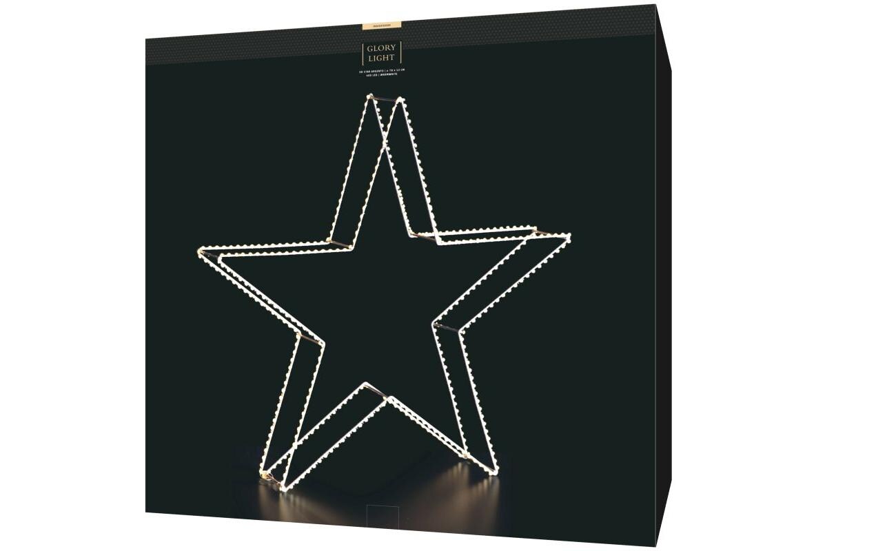 3D LED Stern Argento 400 LED, Ø 78 cmLED Weihnachtsdekoration für den Innen- und Aussenbereich