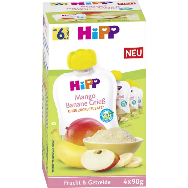 Bio Mango Banane Grieß Quetschie