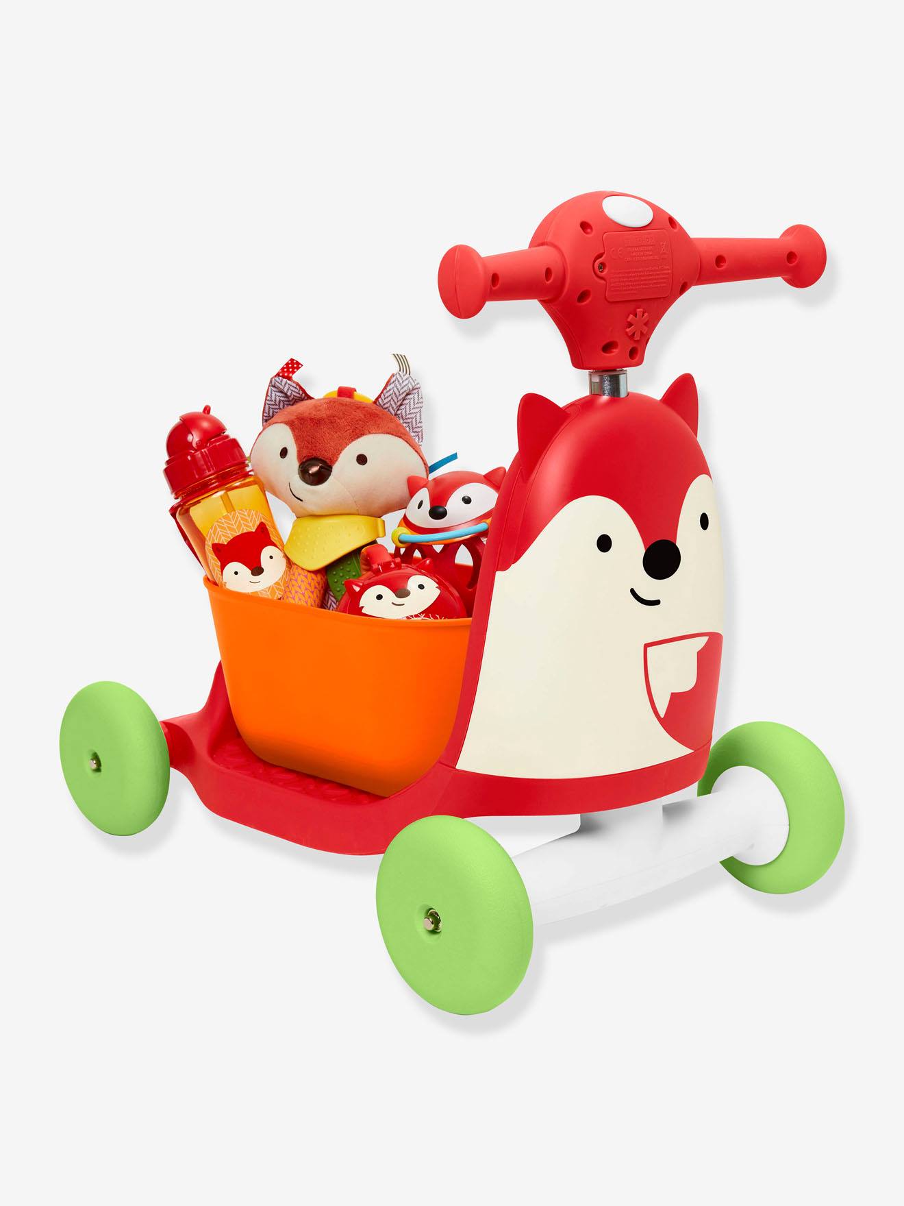 SKIP HOP Zoo 3 em 1, brinquedo evolutivo em forma de raposa multicolorida
