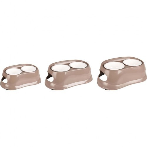 Alimentador para animais de estimação, cinza taupe