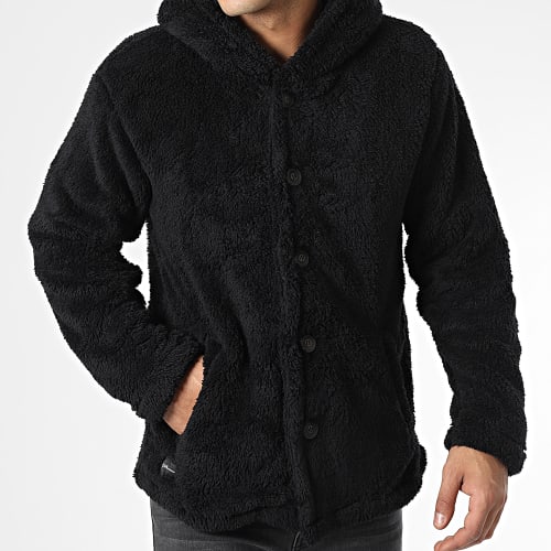 Veste Capuche Fourrure NR-K1009 Noir