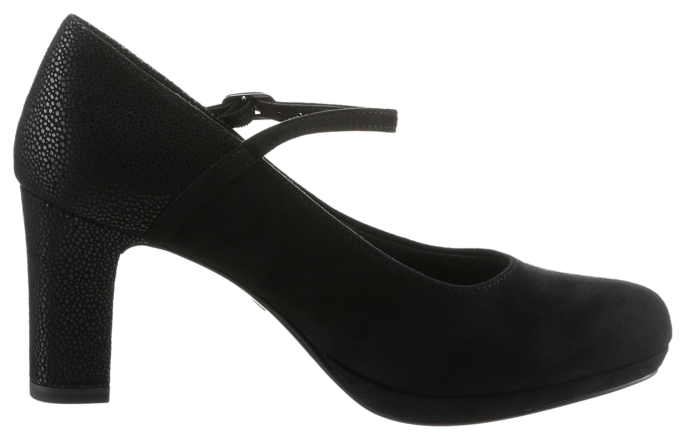 Tamaris Spangenpumps  mit Metallic-Applikation an der Ferse und Absatz