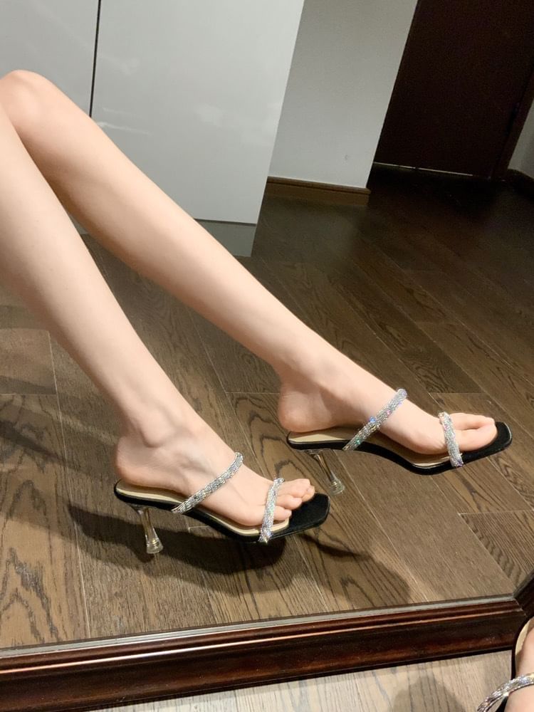Karlao - Sandalen met hoge hak en strass steentjes