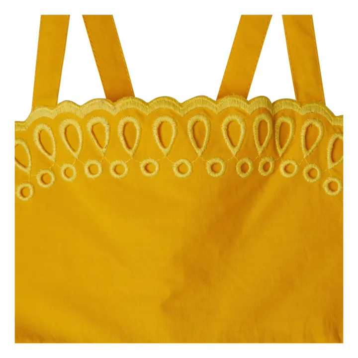Stella McCartney Kids Robe Broderie Anglaise | Jaune