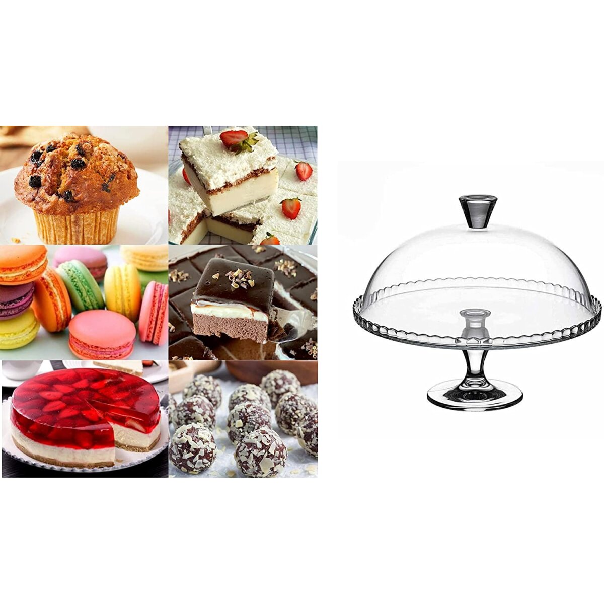 Etagere mit Glocke Pasabahce 32 cm Tortenständer