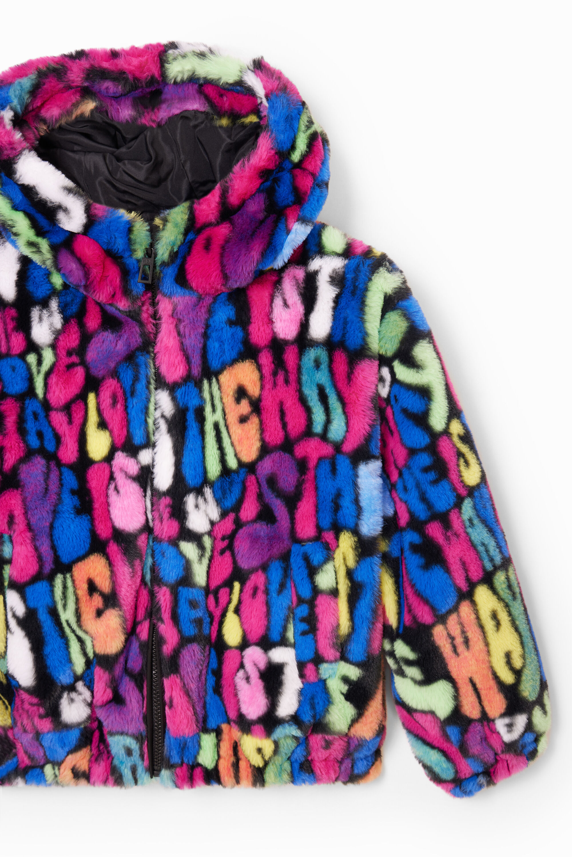Jaqueta com efeito de cabelo multicolorido