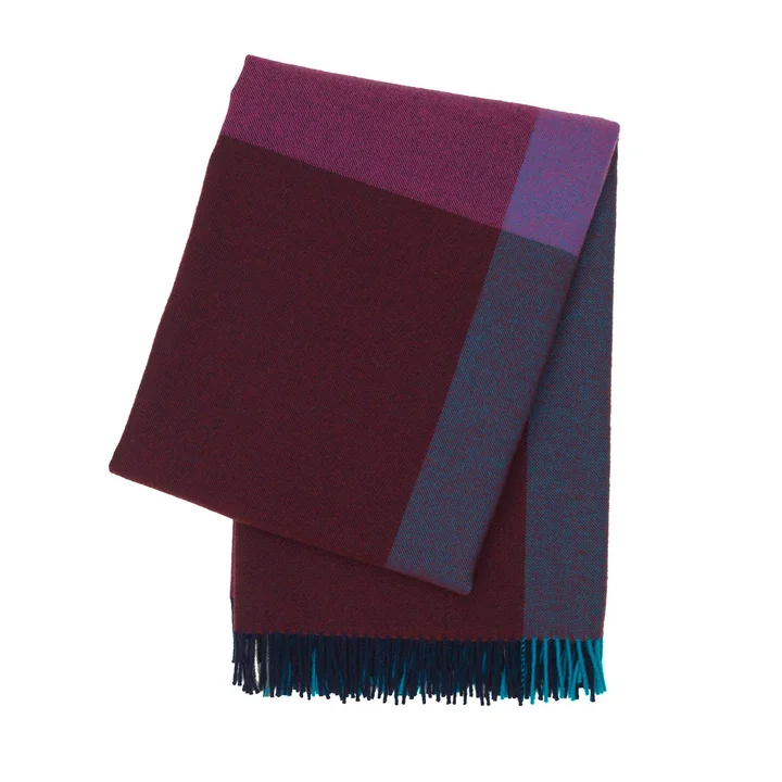 Vitra - Colour Block Decke, blau/ bordeaux
