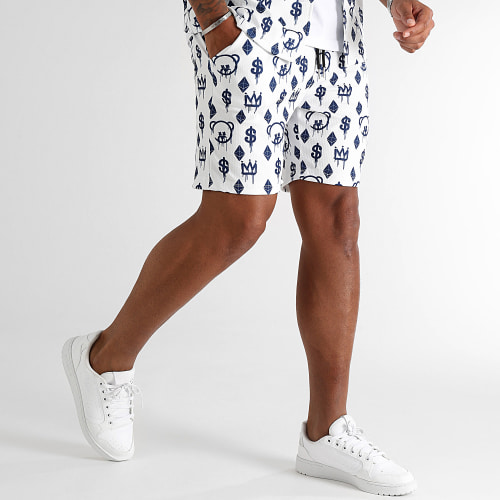 Ensemble Chemise Oversize Et Short Jogging Maison de Couture 0055 0058 Blanc
