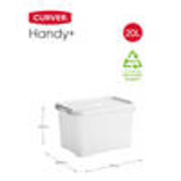 Curver Handy+ Recycled Opbergbox - 20L - Milky Wit