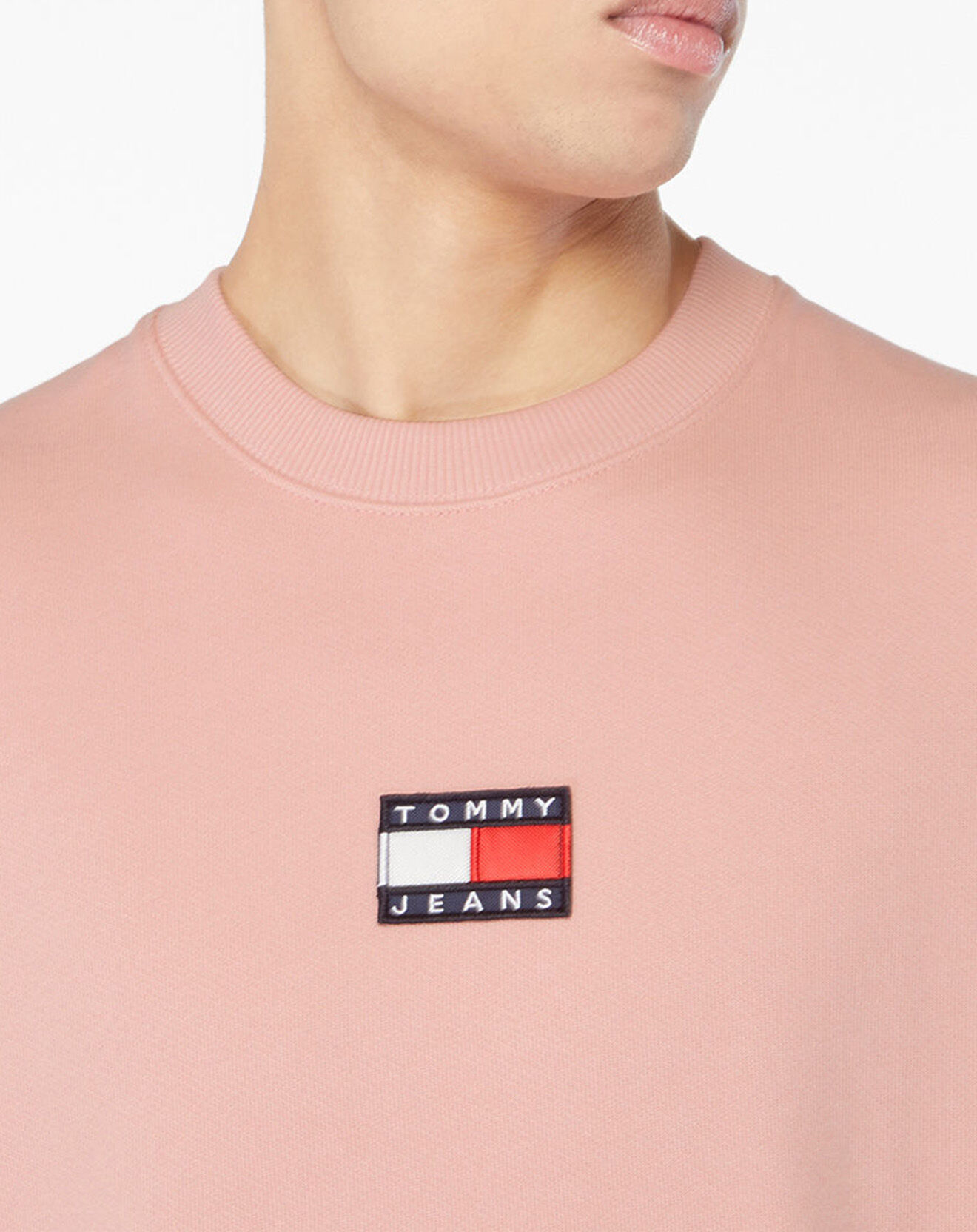 Tommy Jeans Sweat Tommy Badge rose