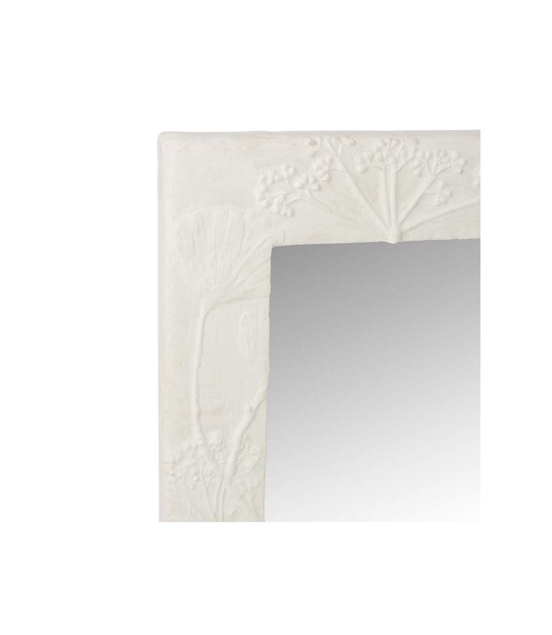 Paris Prix - Miroir Mural Design relief Fleur 114cm Blanc