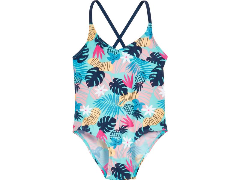 Playshoes Badeanzug Blumen Petrol Gr. 122/128 UV-Schutz Badeanzug für Mädchen
