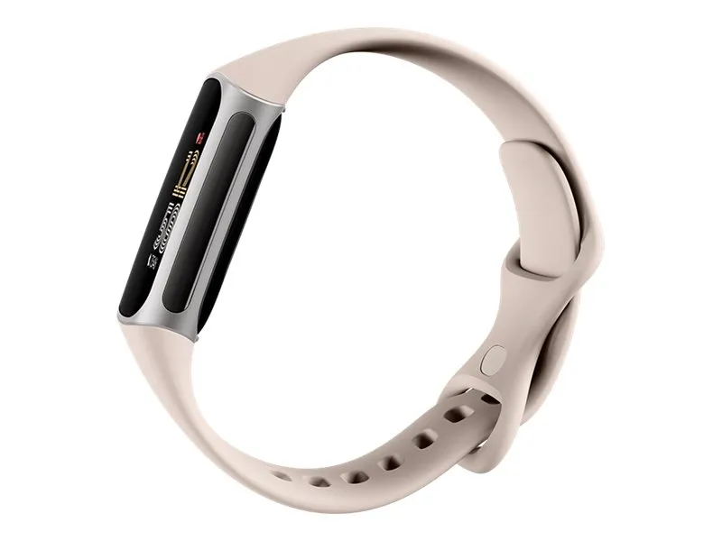 Fitbit Charge 6 - Sølvaluminium - aktivitetssporer med uendelighedsbånd - silikone - porcelæn - Bluetooth, NFC