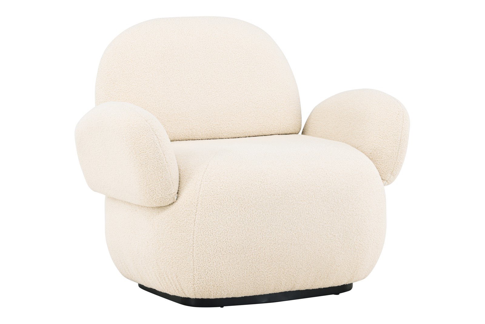 Sevilla stol Beige chenille, sort sokkel\n