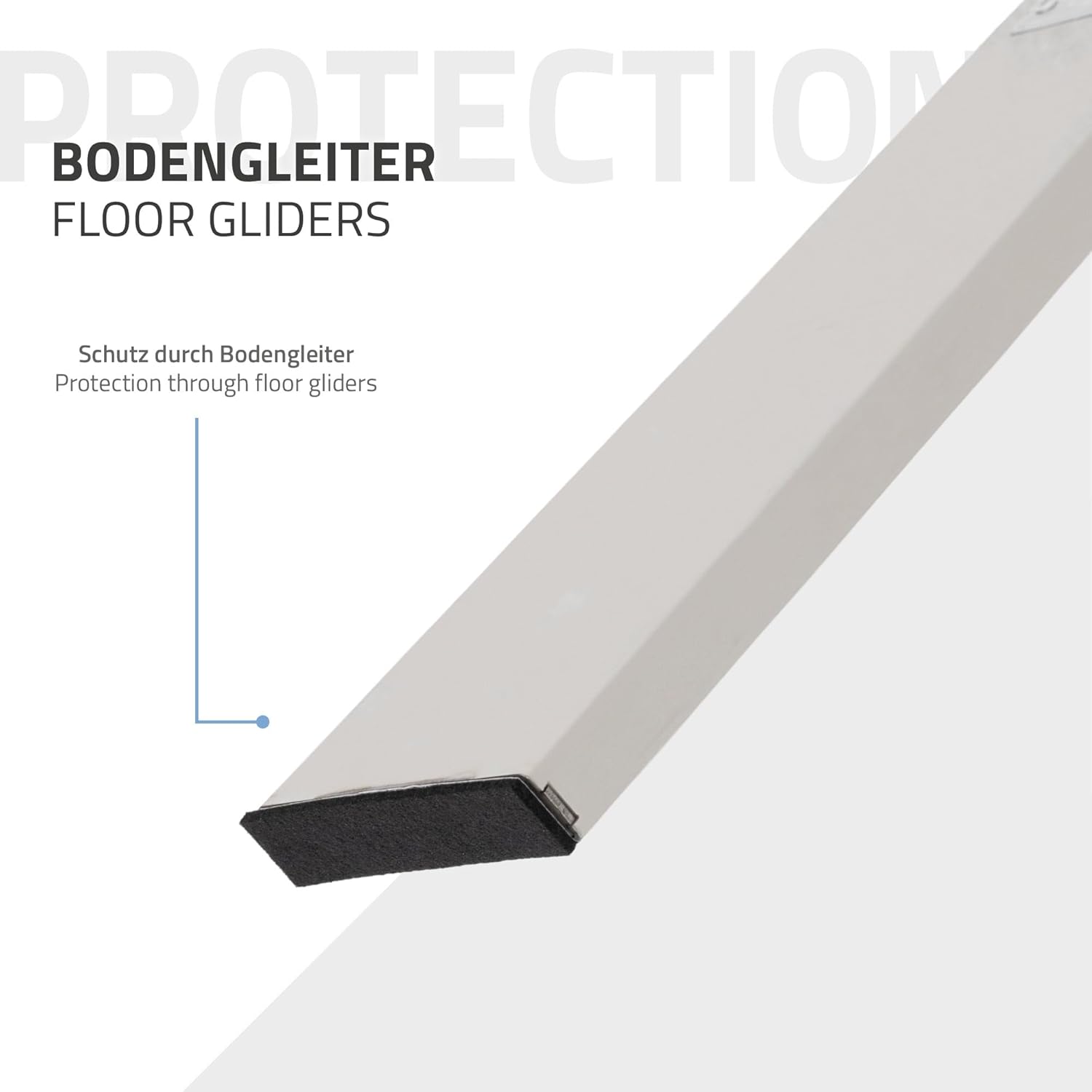 ML-Design 2er Set Tischbeine Loft 75x72 cm, Silber, Profil 8x2cm, aus Edelstahl, Industriedesign, U-Form, Metall Tischgestell scandic, Tischkufen Tischuntergestell Möbelfüße, für Esstisch/Schreibtisch
