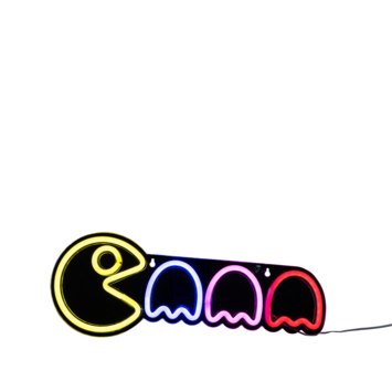 Neon wandlamp Pacman 43x15cm