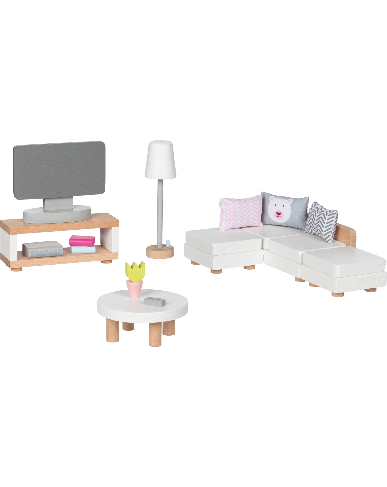Puppenhausmöbel STYLE - WOHNZIMMER aus Holz