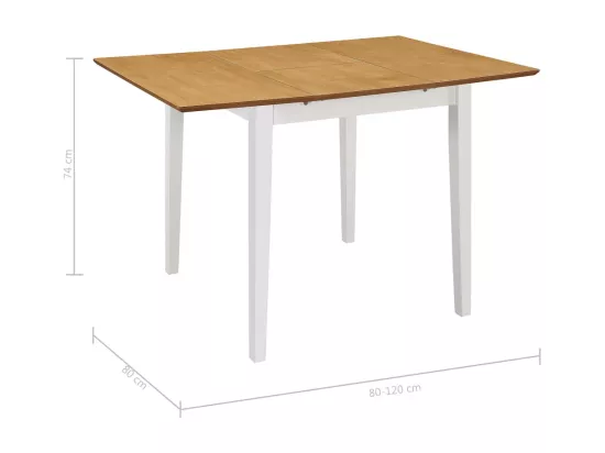 Mobilier de salle à manger 5 pcs MDF Blanc
