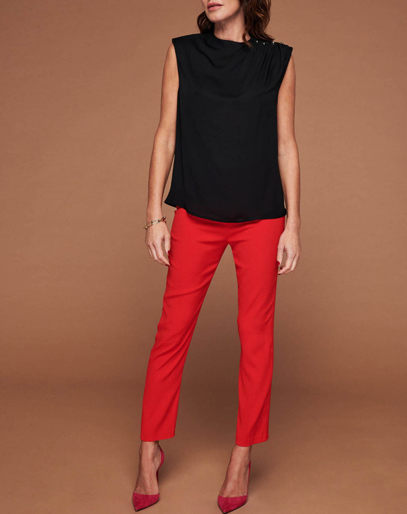 Belair Pantalon Palma rouge
