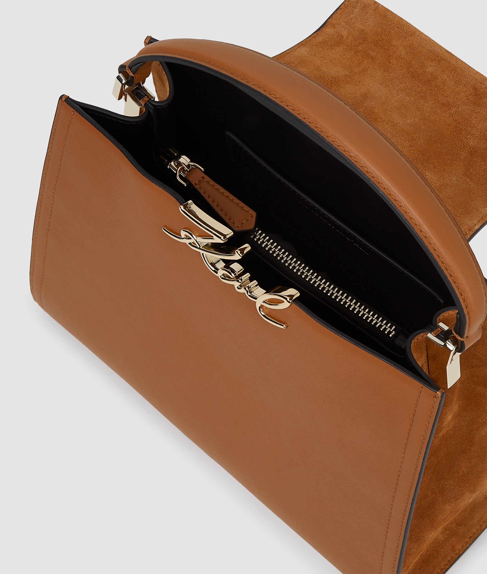 K/Signature suède handtas