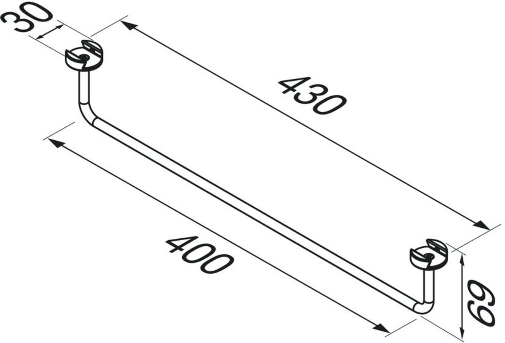 Geesa Leev handdoekrek 40 cm zwart