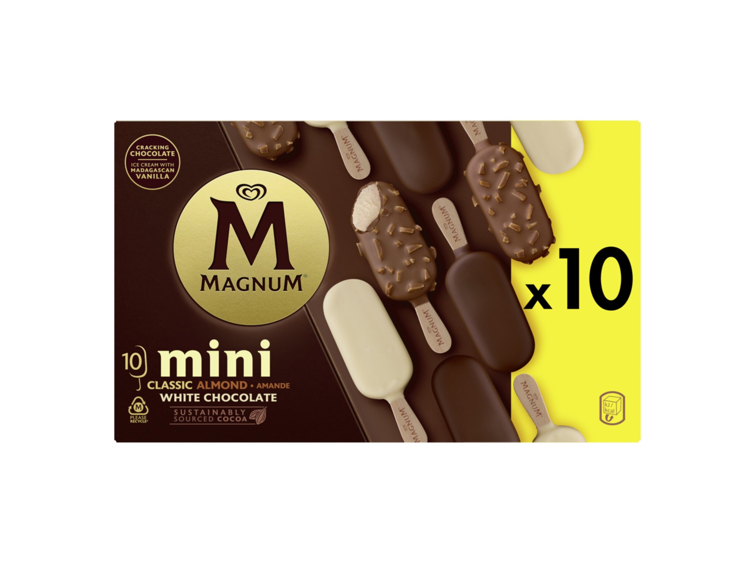 GELADO MAGNUM MINI 3 CHOCOLATES 10X55ML