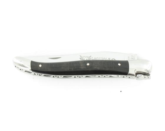 Laguiole 12 cm Croûte de Buffle - 2 mitres Couteau de poche par Laguiole en Aubrac