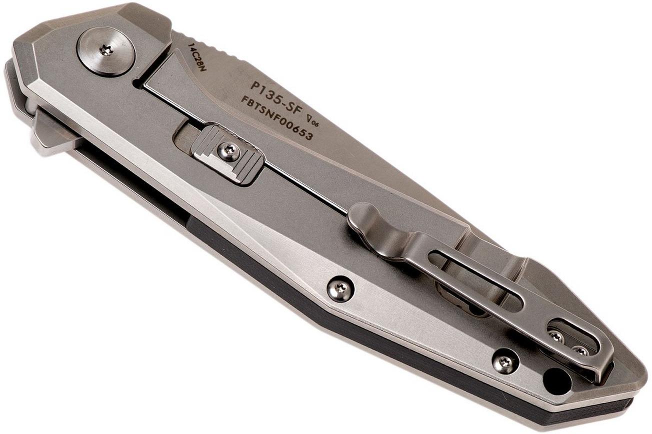 Ruike P135-SF zakmes, Stonewashed finish