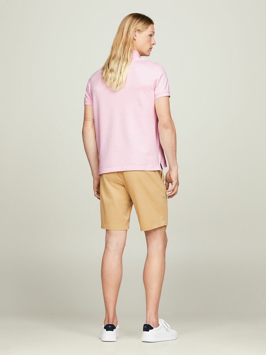 TOMMY HILFIGER<br>Polo slim em malha piqué elástica