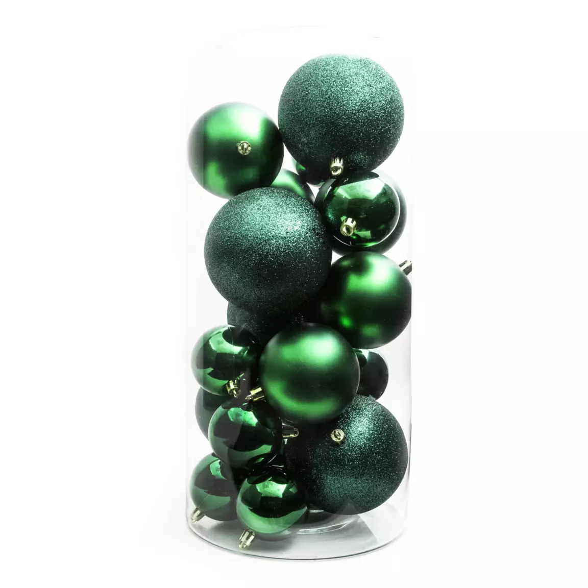 Lot de 20 boules de Noël assorties New Alpine Vert sapin