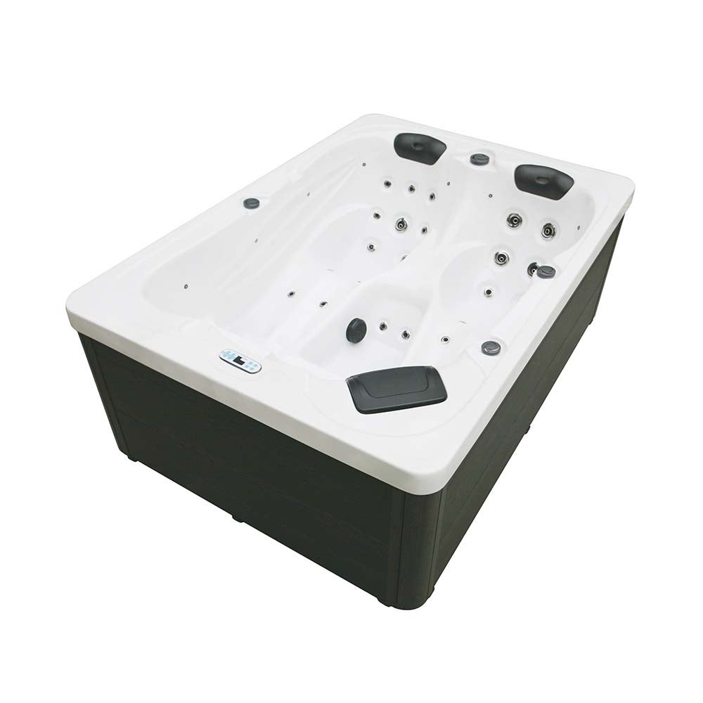 Home Deluxe - Buitenwhirlpool - SUNSET Pure - Afmetingen: 220 x 156 x 82 cm - Incl. 32 massagejets en 13 lichtbronnen | Buitenwhirlpool Spa