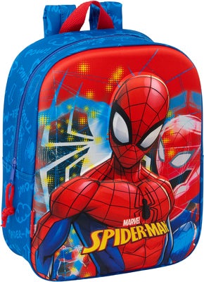 Marvel Spider-Man 3D Mini Ryggsekk 6L, Mørkeblå/Rød