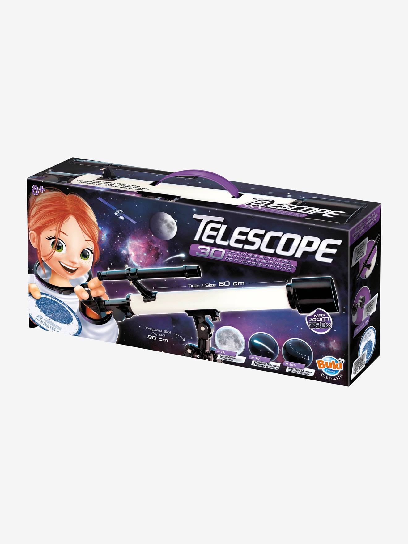 Telescópio e 30 atividades BUKI preto