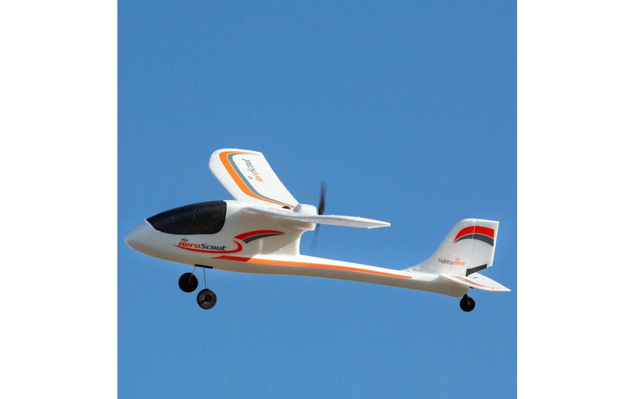 Flugzeug Mini Aeroscout RTF<br>Anfänger Modellflugzeug Komplettset im kompakten Format