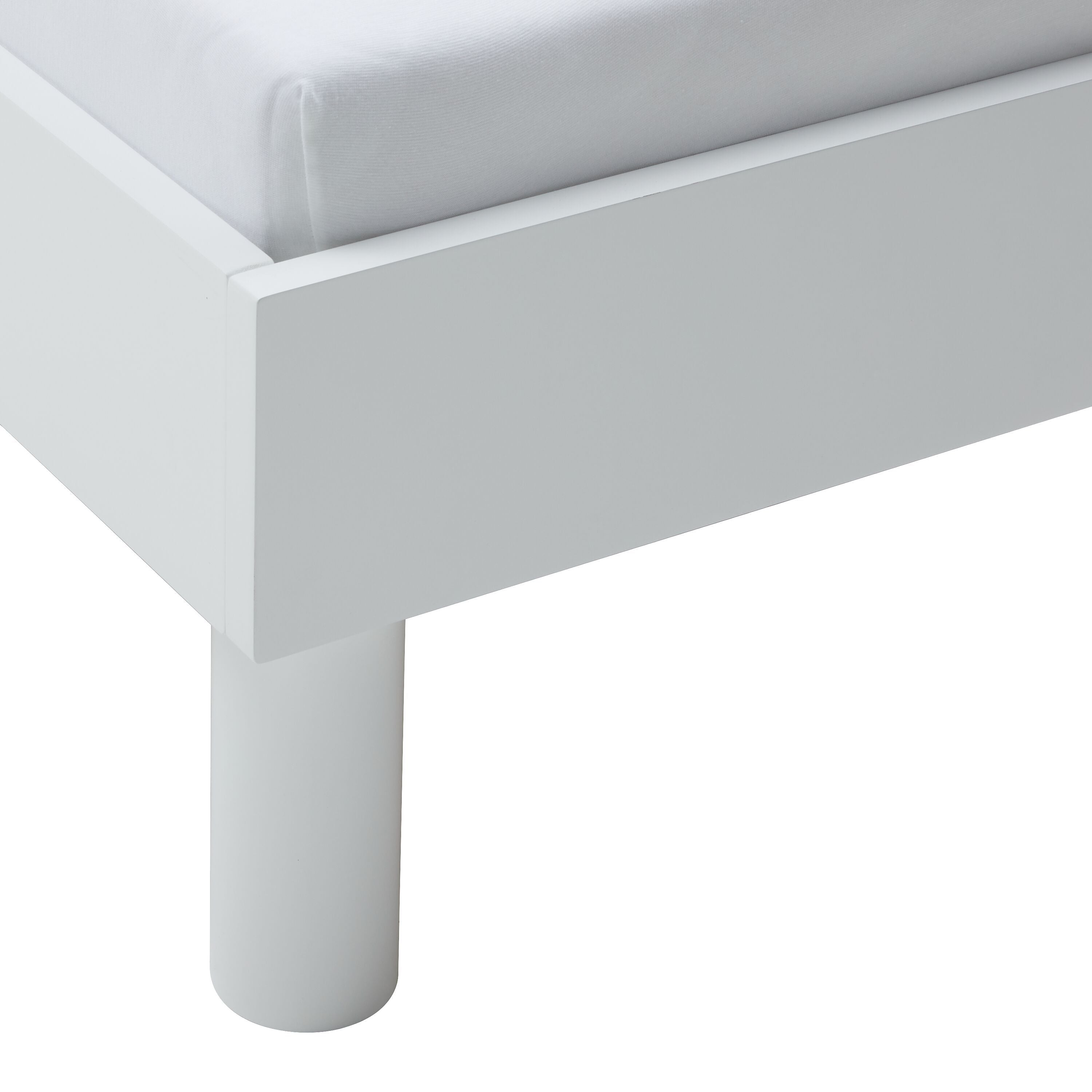 CARA Bett - Weiss / B: 90.0 cm x T: 200.0 cm