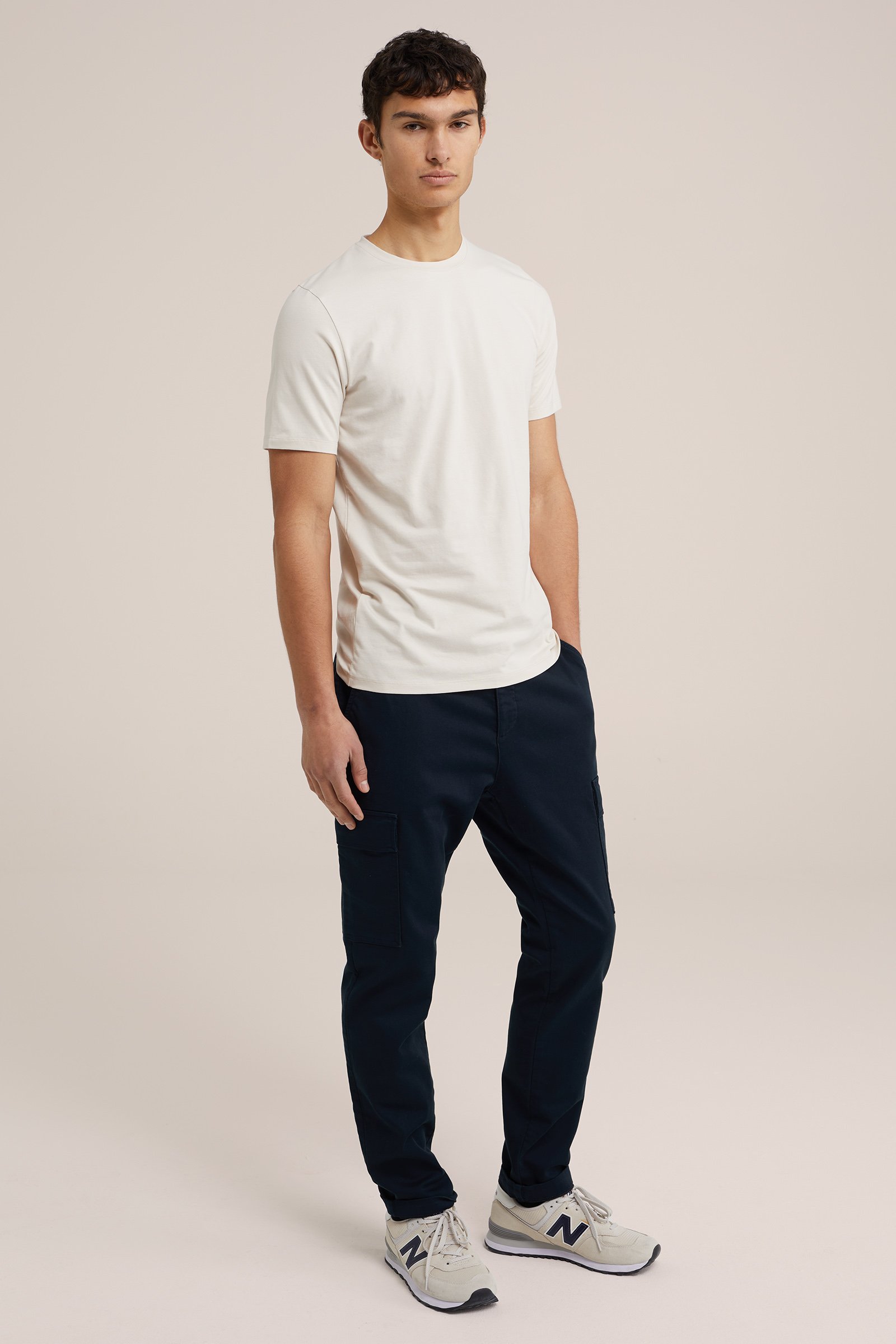 T-shirt WE Fashion Gebroken wit