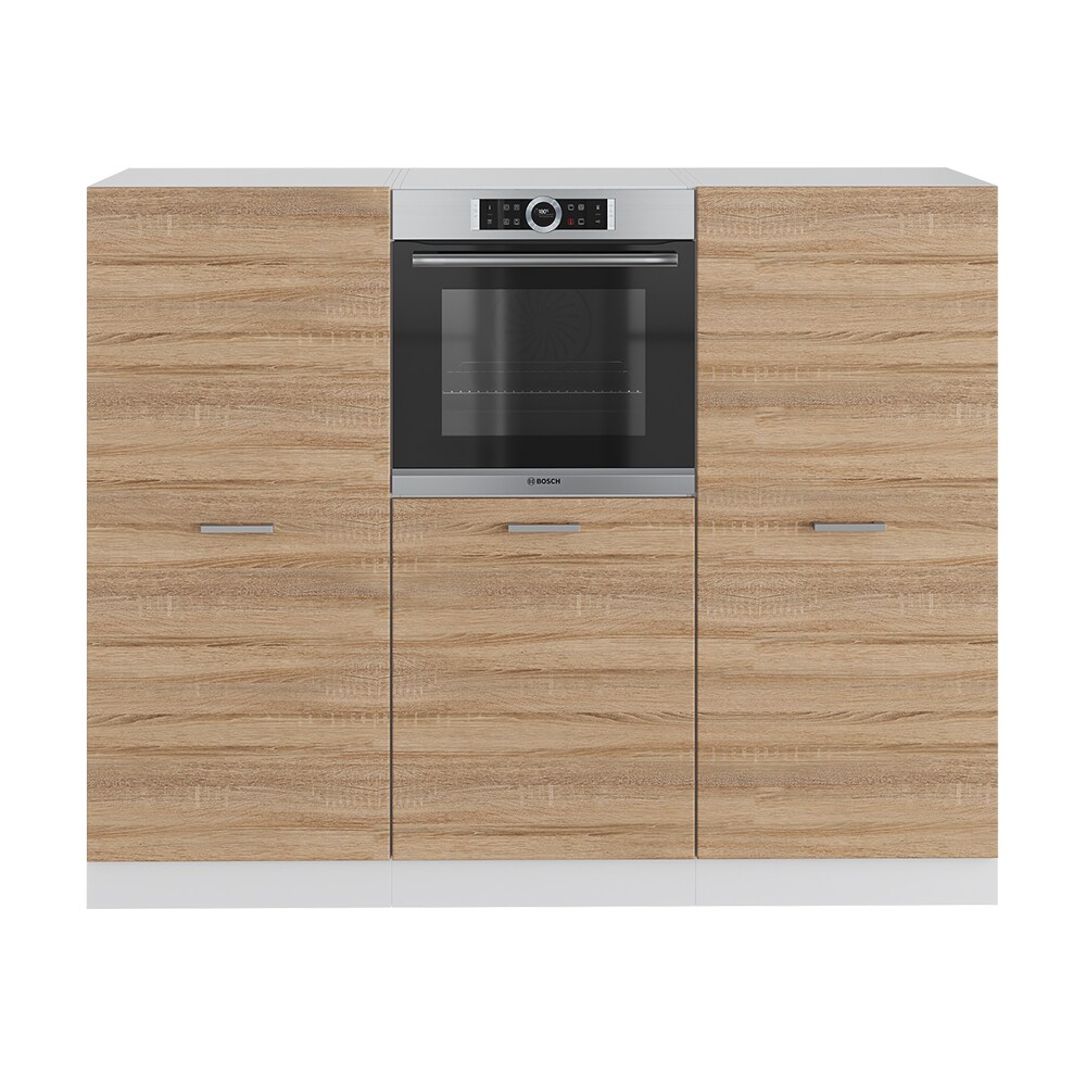 Vicco Küchenzeile Küchenblock Einbauküche R-Line Weiß Sonoma Backofen Küchenschrank
