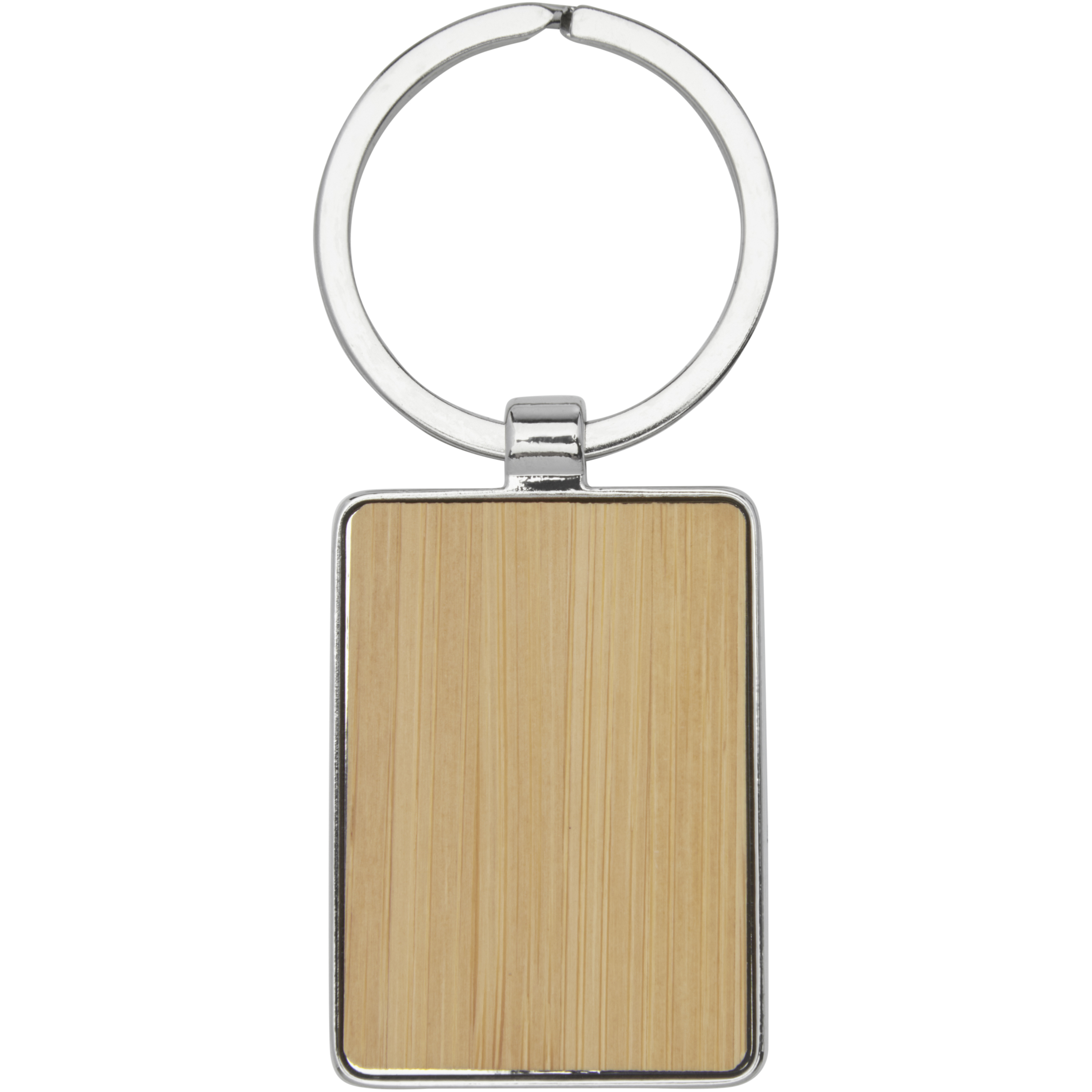 EgotierPro 118126 - Porte-clés rectangulaire Neta en bambou
