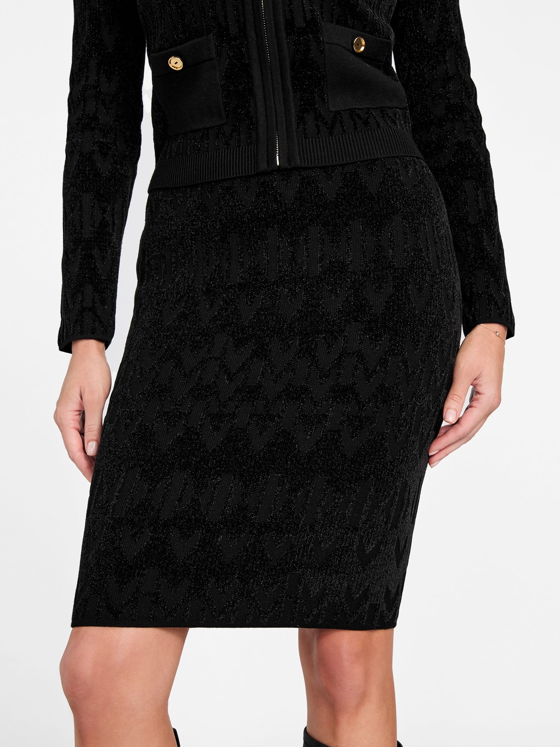 Saia midi com monograma Marciano