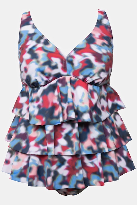 Tankini, Volants, Softcups, Träger verstellbar, recycelt
