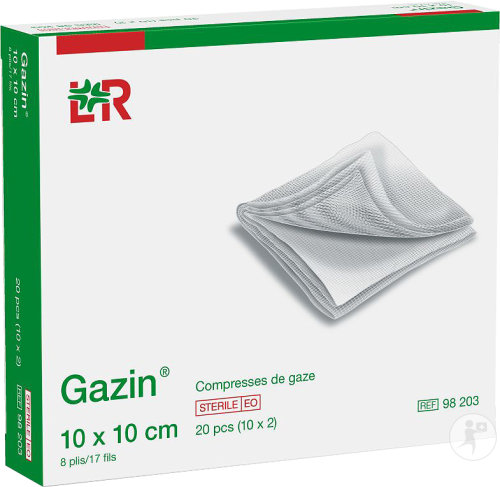 Lohmann & Rauscher Gazin Compresse De Gaze Non Stérile 12 Plis XR 10x10cm 100 Pièces (18514)