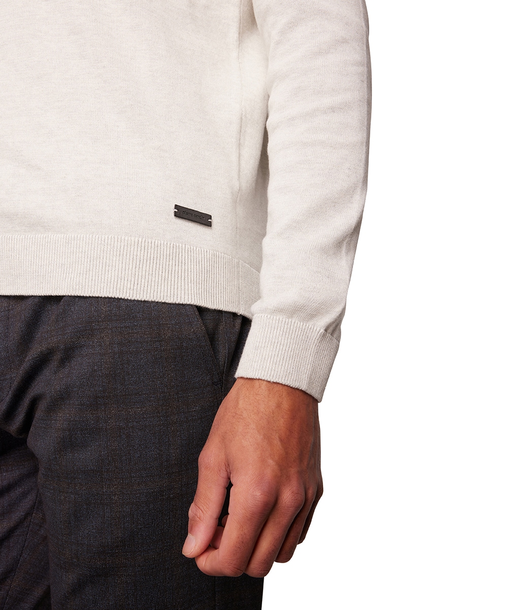 Pierre Cardin Rundhalspullover »Strick RH«, mit Rippbündchen