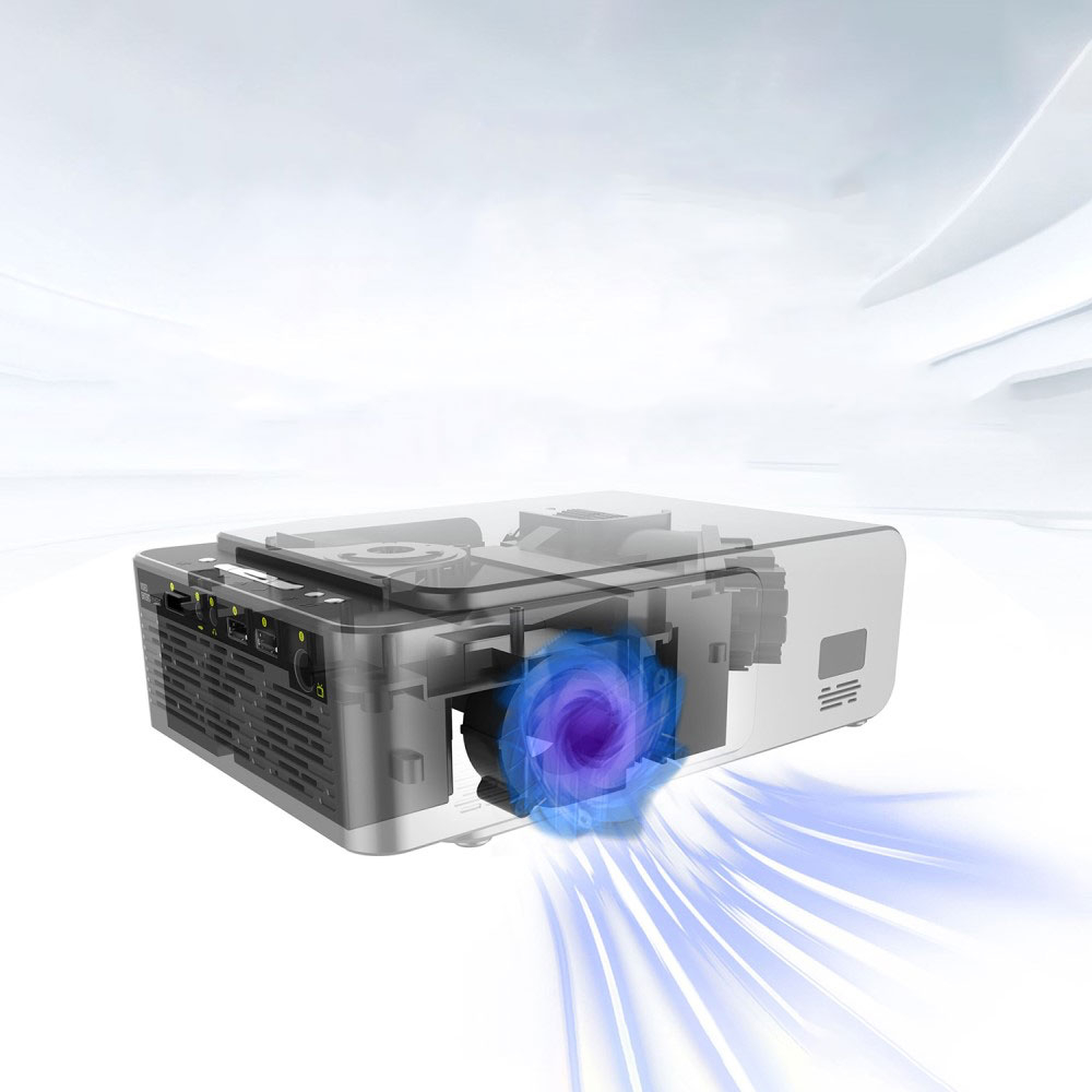Multimedia LED Projektor Beamer Heimkino (100 ANSI Lumen) 1080p Full HD / HDMI / USB / AV / VGA / 3.5mm AUX Output - Weiss