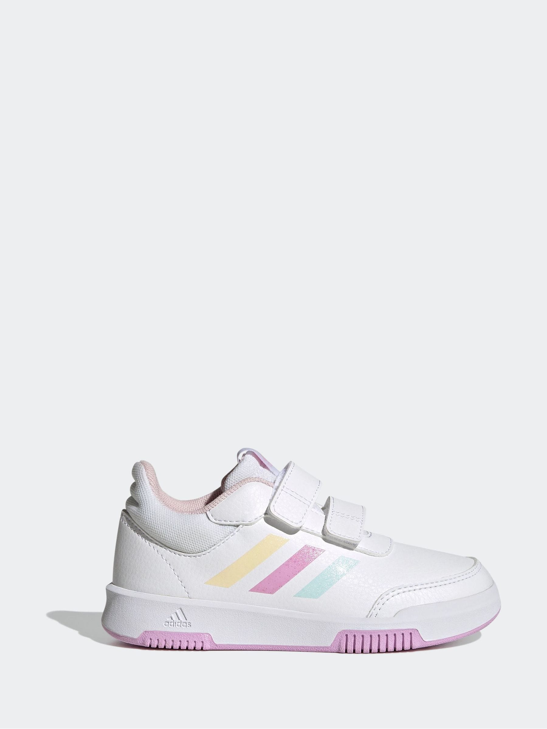 Wit/Roze/Meerkleurig - adidas Tensaur kindersneakers met klittenbandsluiting