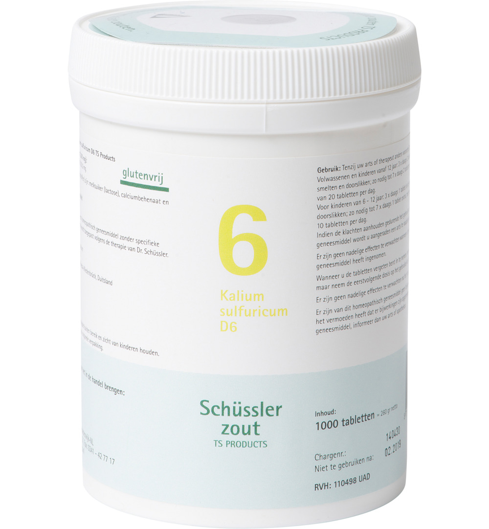 Pfluger Kalium sulfuricum 6 D6 Schussler (1000 tabletten)