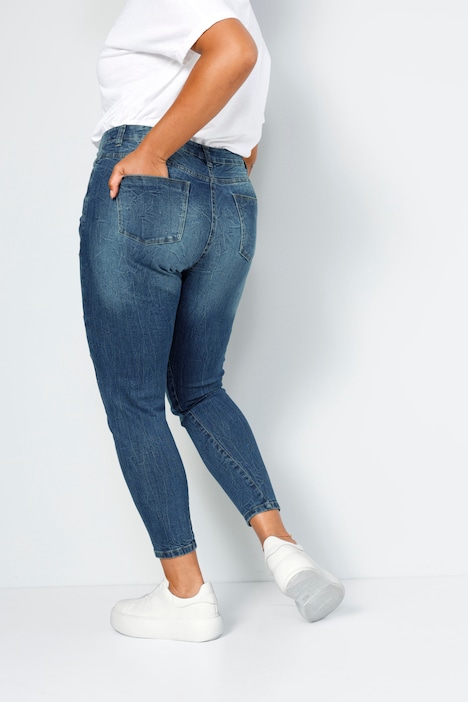 7/8-Jeans, Slim Fit, Patches, 5-Pocket