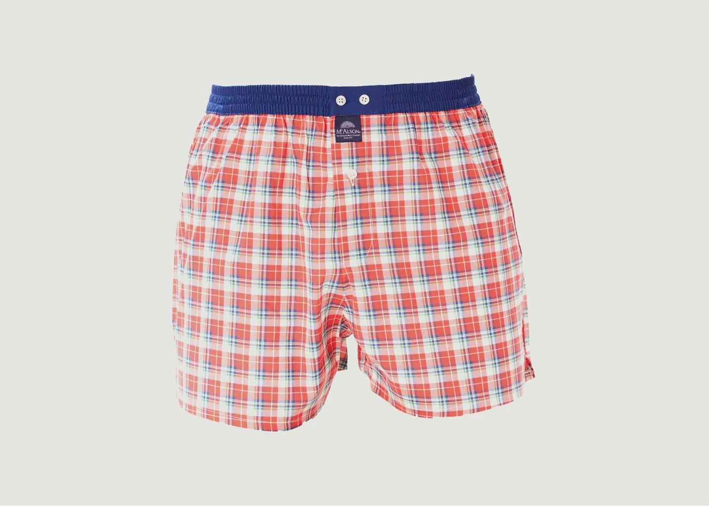 Caleçon motif tartan en coton Mc Alson